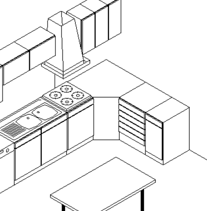 Exemple de cuisine en 3D